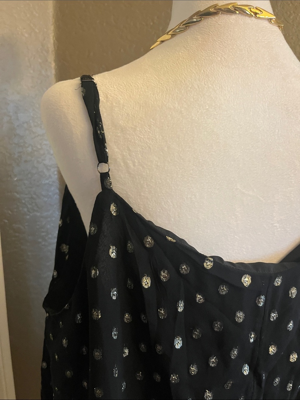 LOFT Black Polka Dot V-Neck Cami size 18 Plus - Picture 2 of 7